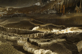 The recent rains when we visited left water in areas of the cave that had not seen water in a long time