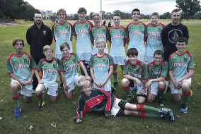 Back Row:  (Coach) Michael Charlton, Murray Stewart, Campbell Ferguson, Bill Eustace, Jackson Alhovirta, Sam Gray, Mitchell Brain, Trent MacDonald (Coach) - Front Row: Dalton Medcalf, Jarryd Clark, Brodie Fergusson, Dean McMahon, Jake Lewis, Brody McManus, Jacob Zammitt - Laying:   Logan Hunter